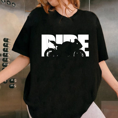 Motorcycle Rider Biker T-Shirt Classic Short Sleeve Bike Motorcyclist Apparel for Men and - 7