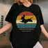 Dachshund Retro Silhouette 70s Grunge Dog Lover T-Shirt Vintage Graphic Top for Men Women - 48