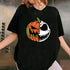 Nightmare Before Christmas Pumpkin Face Short Sleeve T-Shirt for Adults Unisex Casual Tee - 3