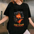 Scary and Powerful Fire Demon T-Shirt for Halloween Costume and Gothic Style Fans - 7