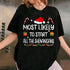 Most Likely To Start All The Shenanigans Funny Christmas T-Shirt for Family Holiday Partie - 2