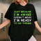 Just Because Im Awake Funny Saying Graphic T-Shirt for Women Teens and Boys Girls - 2
