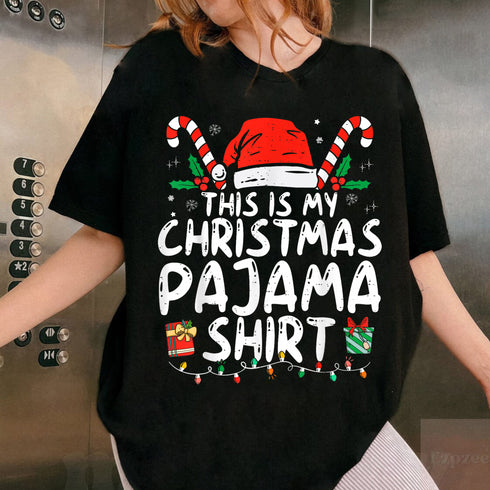 Funny Christmas Pajama Shirt for Men and Women Comfortable Xmas PJs T-Shirt Holiday Gift - 7