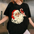 Vintage Christmas Santa Claus Face Funny Old Fashioned Holiday Graphic Xmas T-Shirt - 6