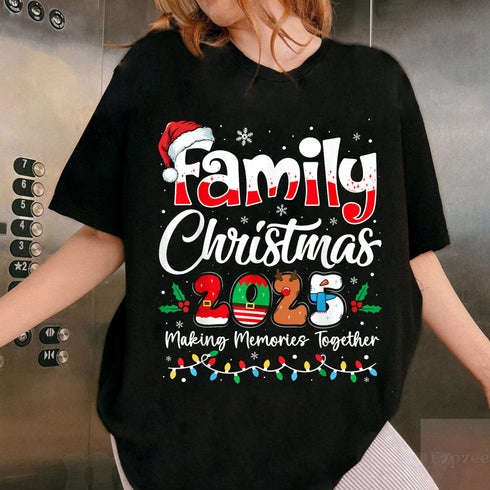 Family Christmas 2025 Matching Outfit Xmas Squad Santa T-Shirt Holiday Party Tee - 7
