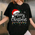 Merry Christmas Lights Santa Hat Family Matching Pajama T-Shirt Holiday Sleepwear Top - 9