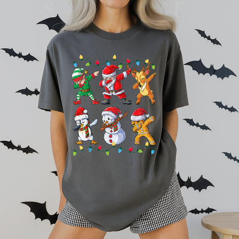 Dabbing Santa and Elf Friends Christmas T-Shirt for Boys Girls and Men Fun Xmas Shirt - 7