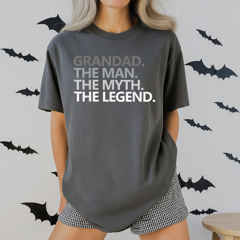 GRANDAD THE MAN MYTH LEGEND Fathers Day Gift T Shirt for Grandpa Papa Dad Grandfather - 9