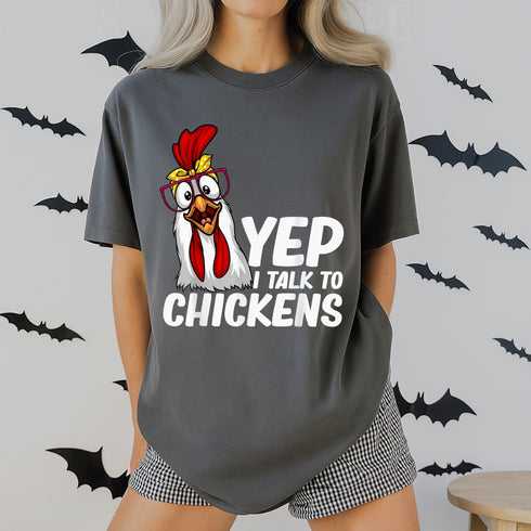 Funny Chicken T-Shirt for Men and Women Crazy Chicken Farmer Lovers Gift Tee - 4