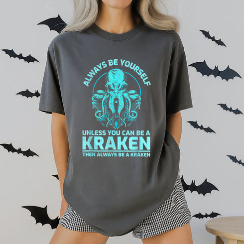 Always Be Yourself Unless You Can Be A Kraken Funny Octopus T-Shirt for Ocean Lovers - 2