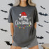 Merry Christmas Lights Red Santa Hat T-Shirt Holiday Gift for Family Men and Women - 5