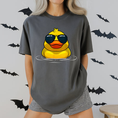 Cool Duck Sunglasses T-Shirt for Men and Women Fun Rubber Duck Lover Gift Graphic Tee - 8