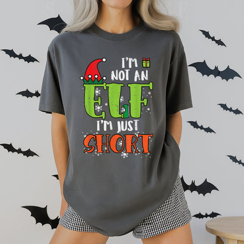 Im Not An Elf Just Short Funny Christmas T-Shirt for Men and Women Holiday Gift Idea - 5