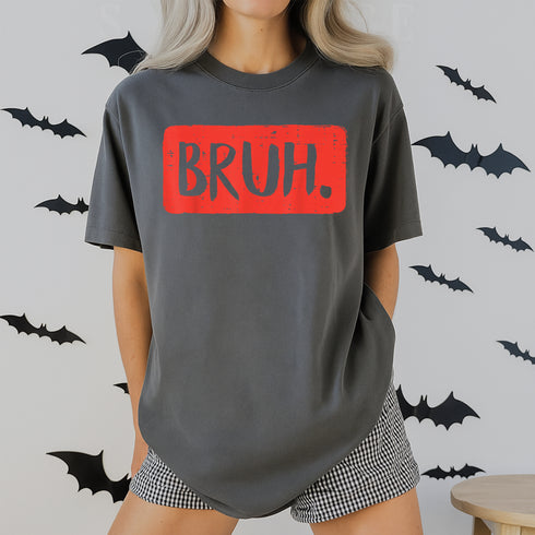 Bruh Meme T-Shirt Funny Saying Slang Tee for Boys Girls Teens Youth Casual Graphic Top - 8