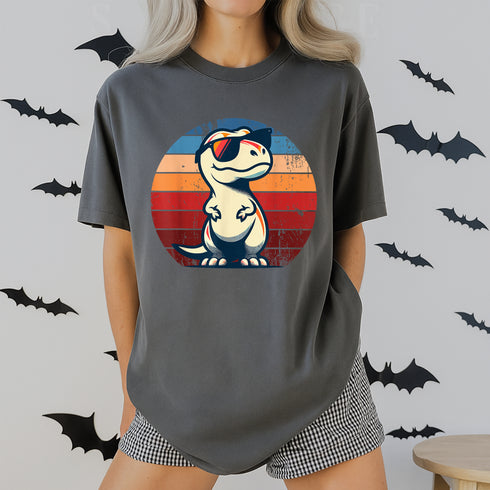 Funny Dinosaur T Rex Retro Graphic Tee Shirt for Men and Women Novelty Gift Apparel - 4