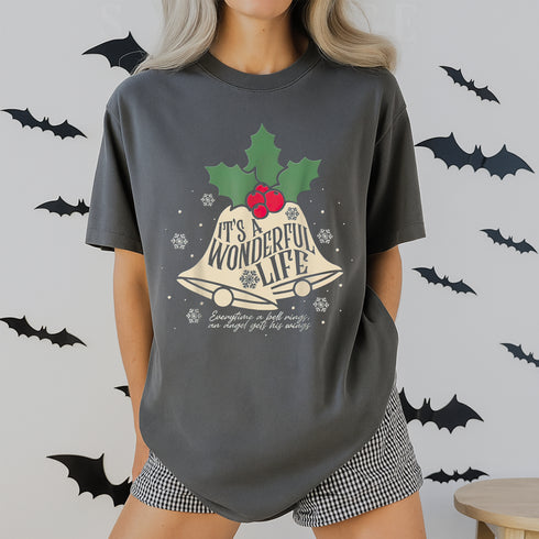 Its a Wonderful Life Everytime A Bell Rings Christmas Movie Graphic T-Shirt for Adults - 7