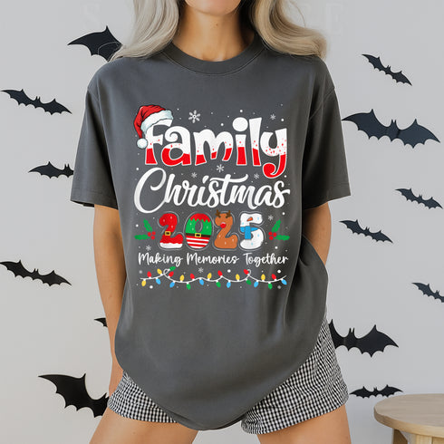 Family Christmas 2025 Matching Outfit Xmas Squad Santa T-Shirt Holiday Party Tee - 48