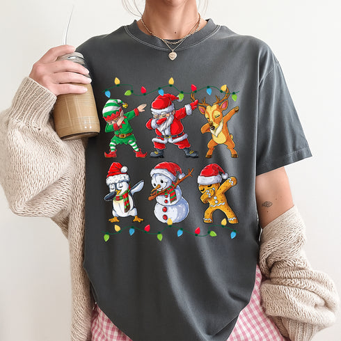 Dabbing Santa and Elf Friends Christmas T-Shirt for Boys Girls and Men Fun Xmas Shirt - 3