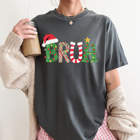 Bruh Funny Christmas Shirt for Boys and Women Holiday Graphic Tee Gift Clothing - 9