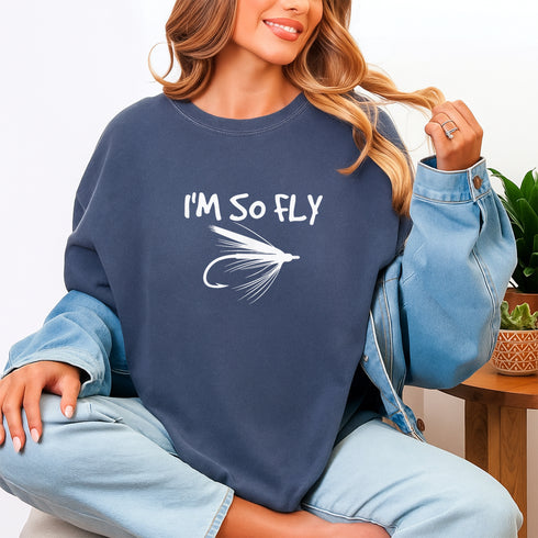 Funny Fly Fishing T-Shirt Im So Fly Fisherman Gift for Men and Women Casual Outdoor Tee - 5
