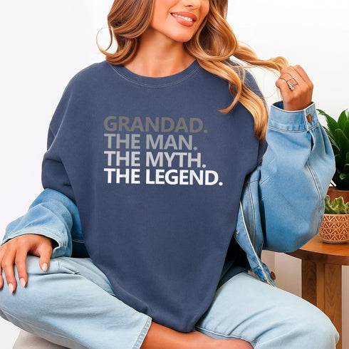 GRANDAD THE MAN MYTH LEGEND Fathers Day Gift T Shirt for Grandpa Papa Dad Grandfather - 7