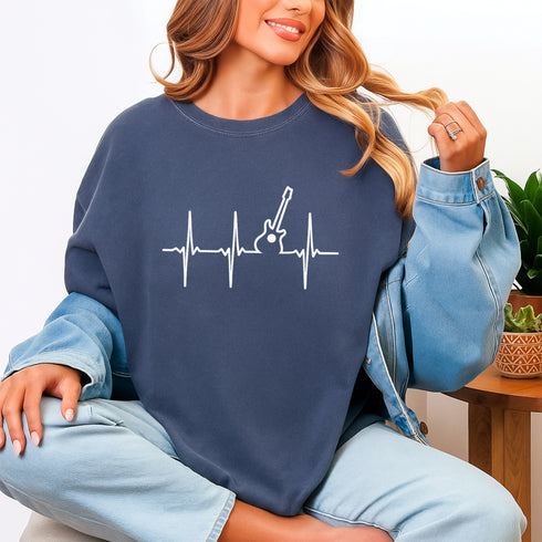 Classic Black Guitar T-Shirt for Music Lovers Unisex Adult Short Sleeve Round Neck Small - 6