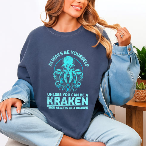 Always Be Yourself Unless You Can Be A Kraken Funny Octopus T-Shirt for Ocean Lovers - 9