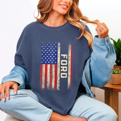 Ford Last Name American Flag T-Shirt Patriotic Family Reunion Gift Mens Womens Tee - 7