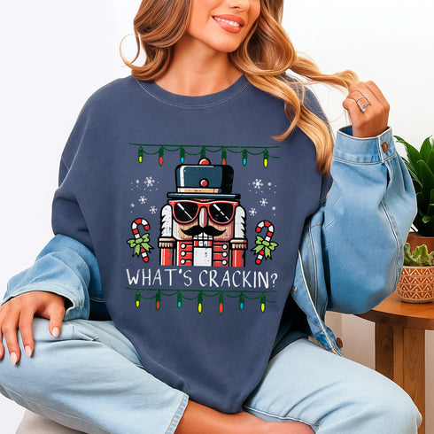 Funny Christmas Nutcracker Whats Crackin T-Shirt Xmas Holiday Tee for Men and Women - 7