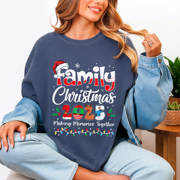 Family Christmas 2025 Matching Outfit Xmas Squad Santa T-Shirt Holiday Party Tee - 2