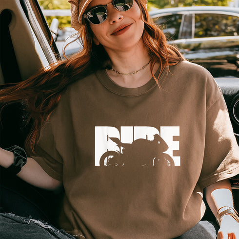 Motorcycle Rider Biker T-Shirt Classic Short Sleeve Bike Motorcyclist Apparel for Men and - 48