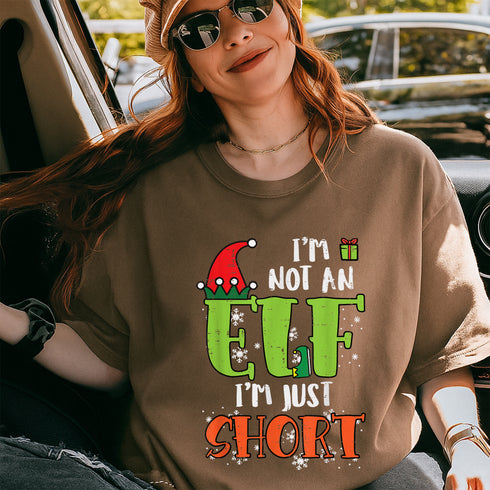 Im Not An Elf Just Short Funny Christmas T-Shirt for Men and Women Holiday Gift Idea - 7