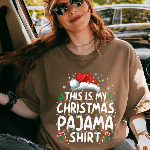 Funny Christmas Pajama Shirt for Men and Women Comfy Holiday Xmas PJs T Shirt Gift - 3