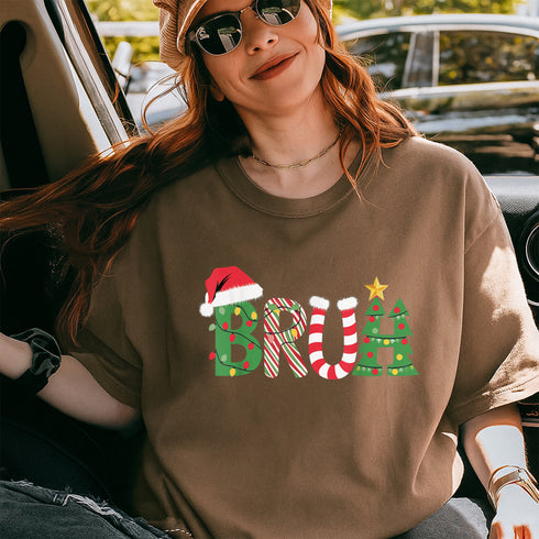 Bruh Funny Christmas Shirt for Boys and Women Holiday Graphic Tee Gift Clothing - 8
