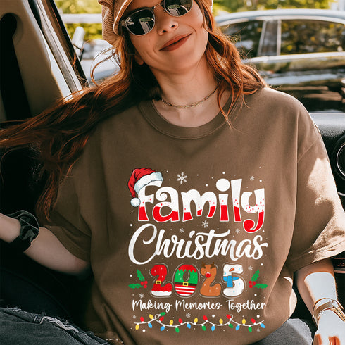 Family Christmas 2025 Matching Outfit Xmas Squad Santa T-Shirt Holiday Party Tee - 6