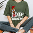 Funny Chicken T-Shirt for Men and Women Crazy Chicken Farmer Lovers Gift Tee - 5