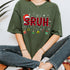Bruh Funny Christmas Red Plaid Teen Boys Xmas Pajamas Shirt Holiday Sleepwear Top - 9