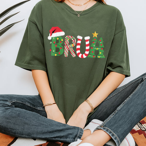 Bruh Funny Christmas Shirt for Boys and Women Holiday Graphic Tee Gift Clothing - 3