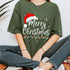Merry Christmas Lights Santa Hat Family Matching Pajama T-Shirt Holiday Sleepwear Top - 5