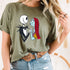 Nightmare Before Christmas Jack and Sally Graphic T-Shirt Unisex Casual Tee Shirt - 4
