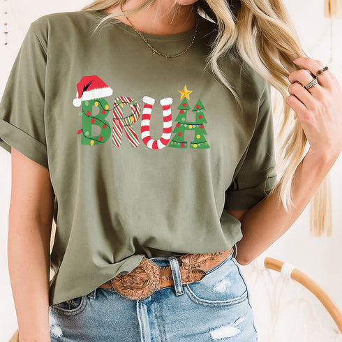 Bruh Funny Christmas Shirt for Boys and Women Holiday Graphic Tee Gift Clothing - 4