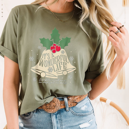 Its a Wonderful Life Everytime A Bell Rings Christmas Movie Graphic T-Shirt for Adults - 2