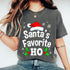Funny Christmas Santa Naughty Ho Pajama T-Shirt Black Unisex Adult Cotton Polyester Small - 3