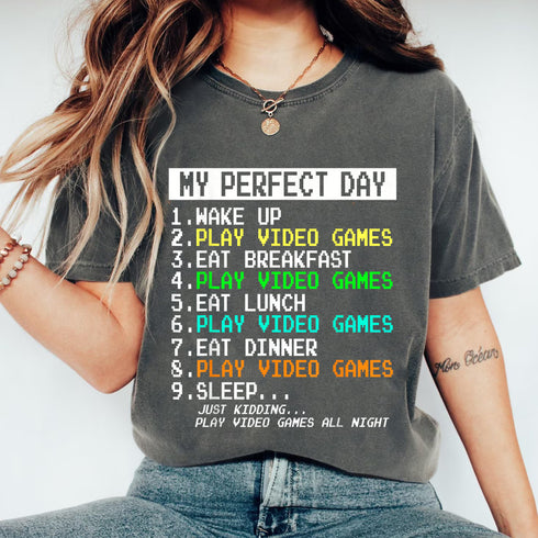 Funny Gamer T-Shirt for Men Boys Gaming Apparel Cool Video Game Gifts Casual Humor Tee - 48