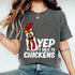 Funny Chicken T-Shirt for Men and Women Crazy Chicken Farmer Lovers Gift Tee - 3