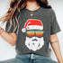 Santa Face Retro Sunglasses Christmas T-Shirt Holiday Gift for Men and Women - 48