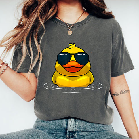 Cool Duck Sunglasses T-Shirt for Men and Women Fun Rubber Duck Lover Gift Graphic Tee - 9