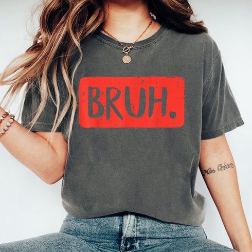 Bruh Meme T-Shirt Funny Saying Slang Tee for Boys Girls Teens Youth Casual Graphic Top - 5
