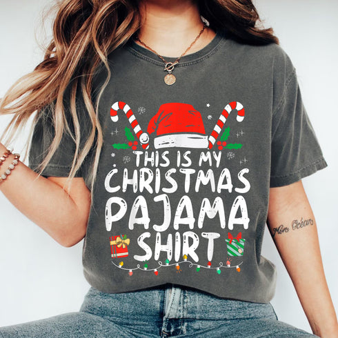 Funny Christmas Pajama Shirt for Men and Women Comfortable Xmas PJs T-Shirt Holiday Gift - 4