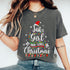 Merry Christmas Just a Girl Who Loves Christmas Tree Graphic Holiday T-Shirt for Women - 7